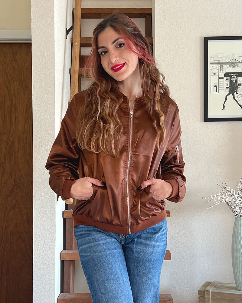 Tiziana | Breathable cut bomber with relaxed cut