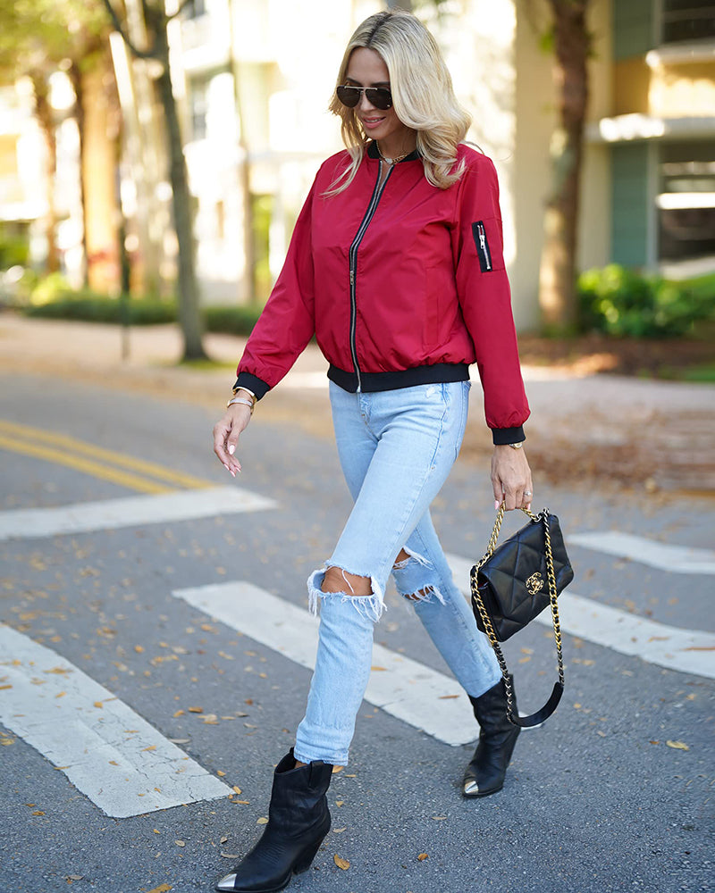 Tiziana | Breathable cut bomber with relaxed cut