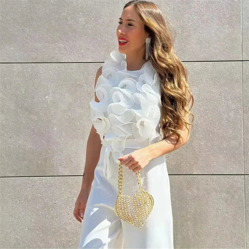 Aurora Women's Ruche Jumpsuit for Summer Elegance