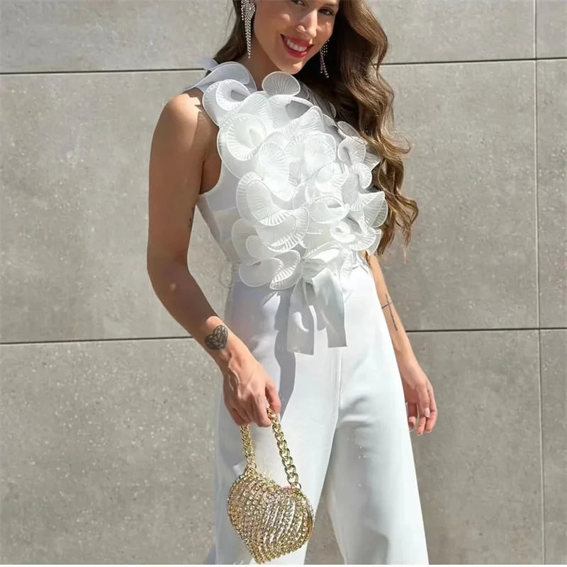 Aurora Women's Ruche Jumpsuit for Summer Elegance