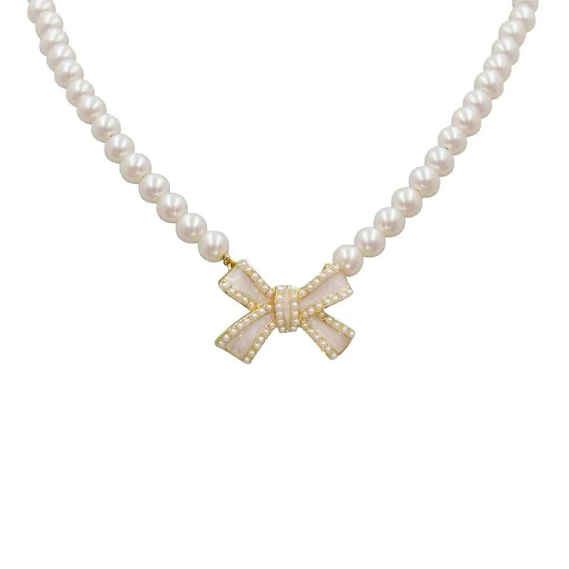 Aurora Elegantie Ketting met Strik Hanger