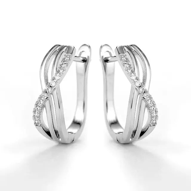 Zilver Essence Geometrische Metalen Oorbellen voor Vrouwen
