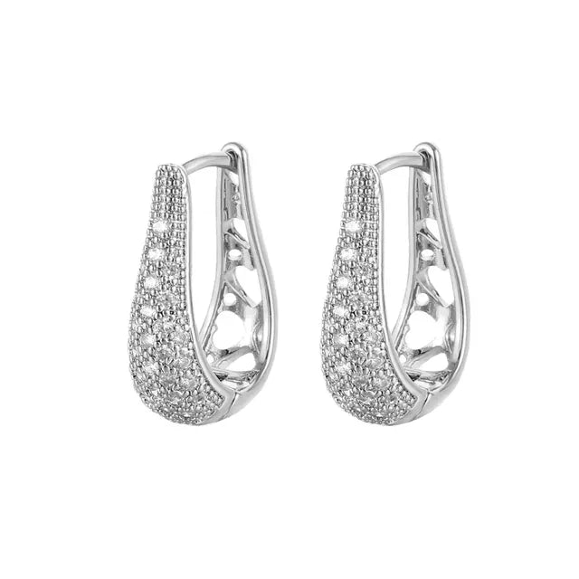 Zilver Essence Geometrische Metalen Oorbellen voor Vrouwen