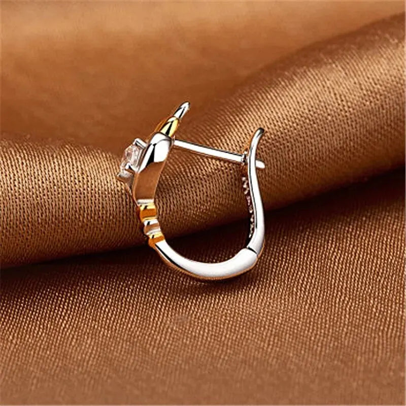 Zilver Essence Geometrische Metalen Oorbellen voor Vrouwen