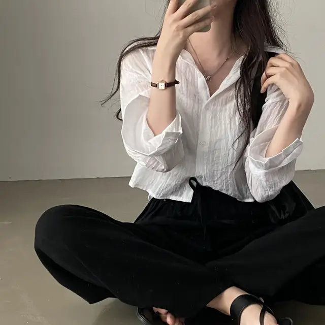 Zomerbries Effen Kleur Anti Blouse