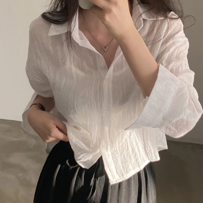 Zomerbries Effen Kleur Anti Blouse