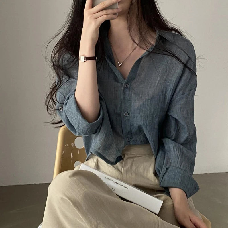 Zomerbries Effen Kleur Anti Blouse