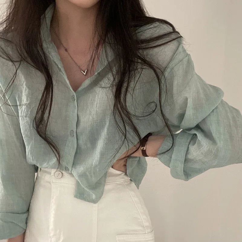 Zomerbries Effen Kleur Anti Blouse