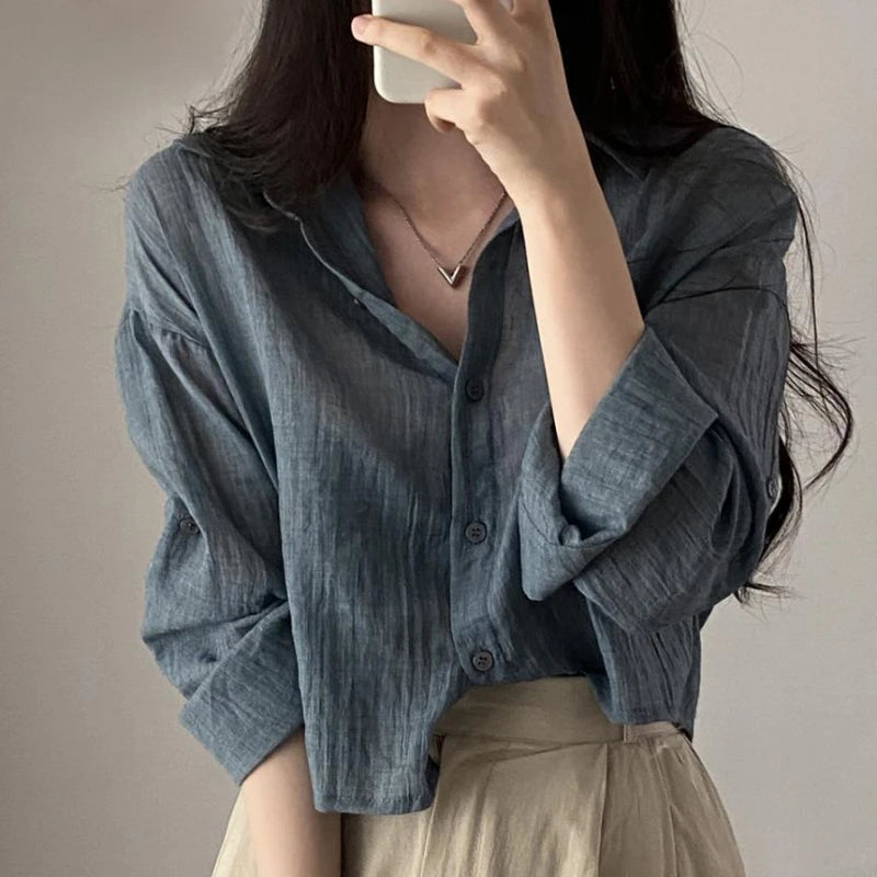Zomerbries Effen Kleur Anti Blouse