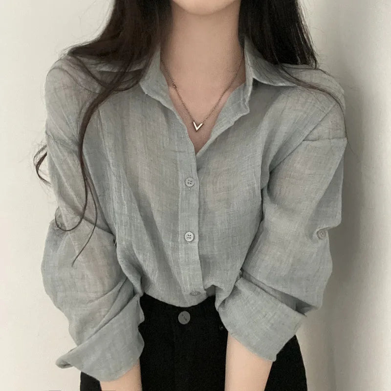 Zomerbries Effen Kleur Anti Blouse