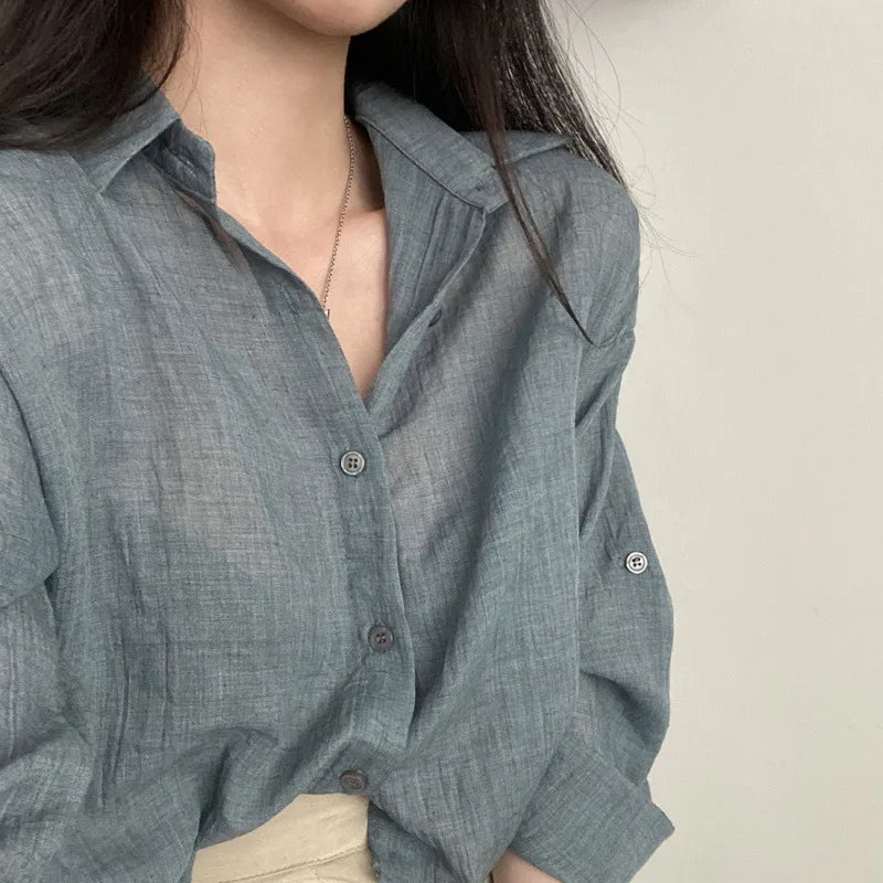 Zomerbries Effen Kleur Anti Blouse
