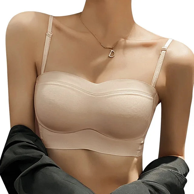 Naadloze Verzamelde Ultra-dunne Strapless BH