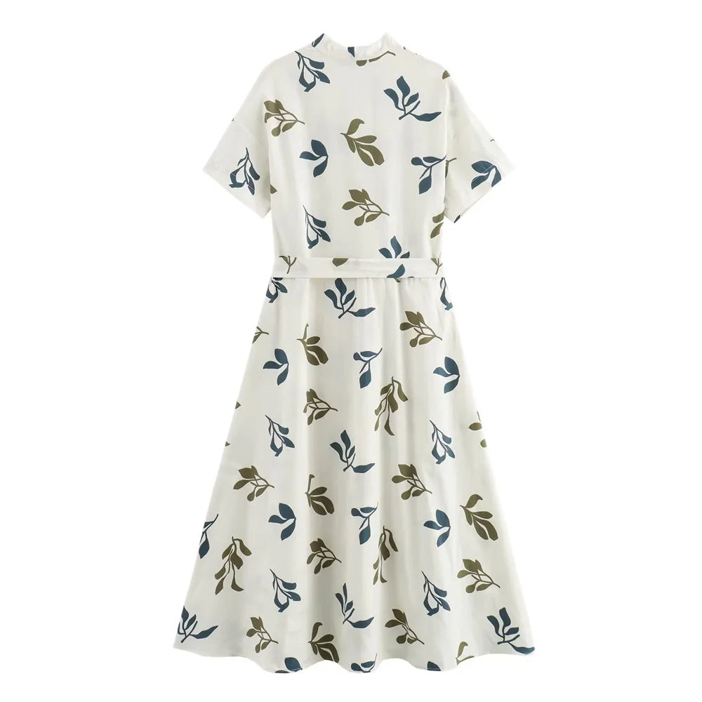 HelderHemel Summer Dress With Poplin Print