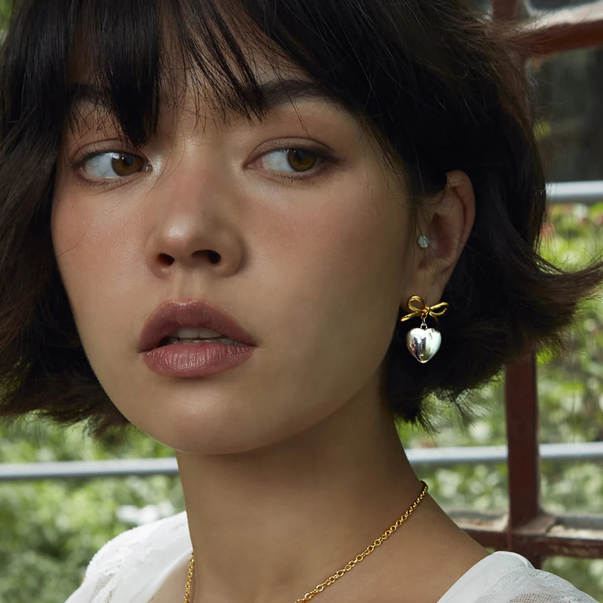 Uworld - Hart Boog Zilveren Oorbellen