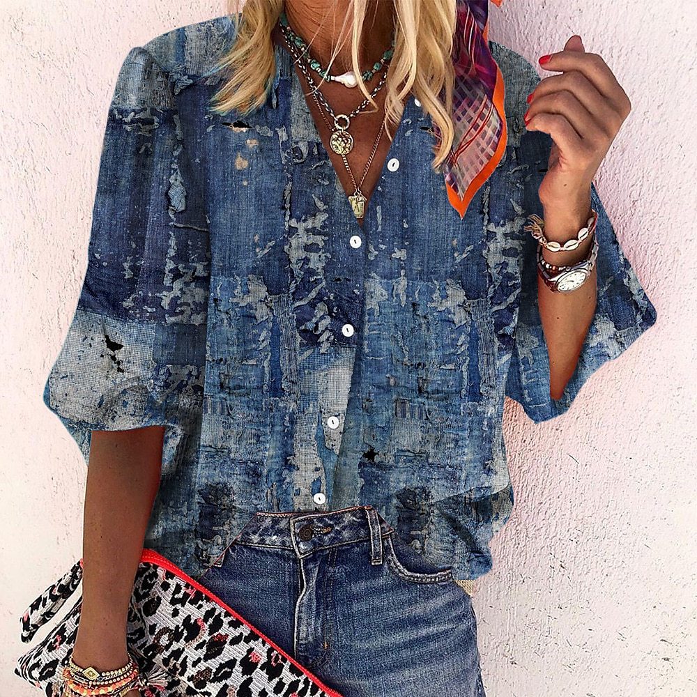 Vanessa | Trendy Boho Casual V-hals Blouse