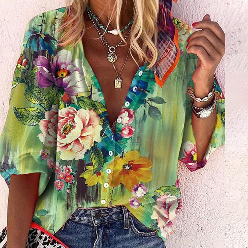 Vanessa | Trendy Boho Casual V-hals Blouse
