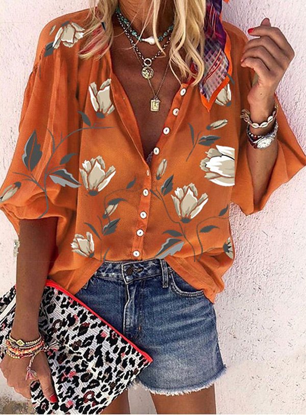 Vanessa | Trendy Boho Casual V-hals Blouse