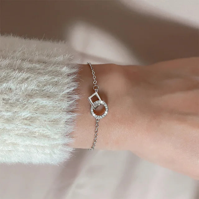 StijlSter Zilveren Geometrische Armband