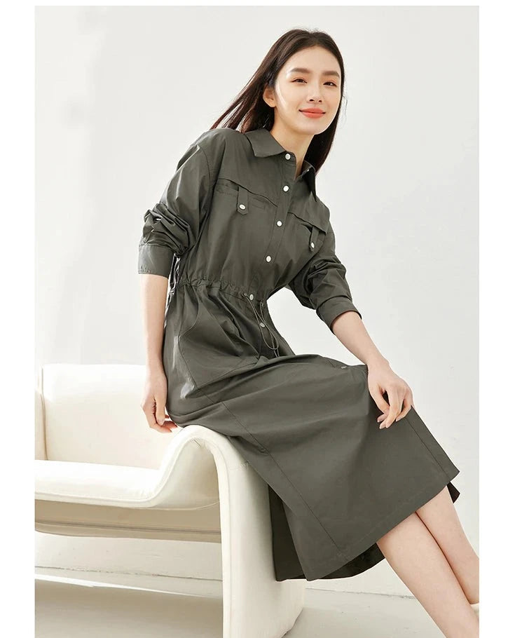 Avontuurlijke Katoenen Cargo Jurk voor Stijlbewuste Vrouwen