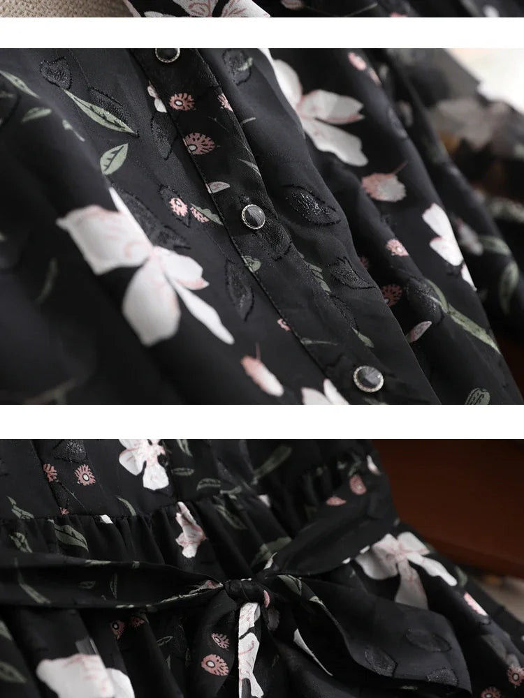 Vimly Chiffon Bloemenjurk