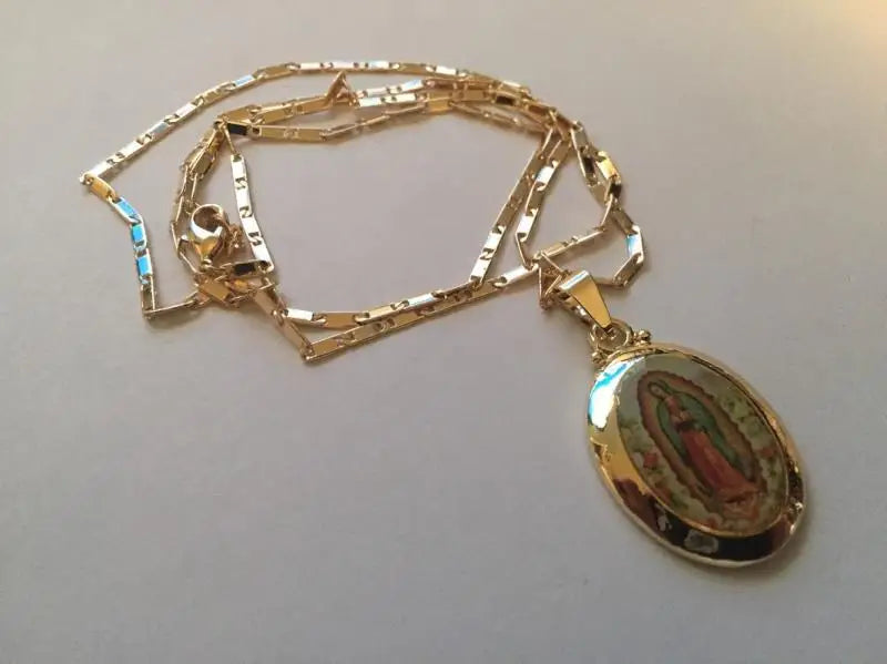 Vintage Maria Kleur Hanger Amulet Ketting met Klassieke Charme