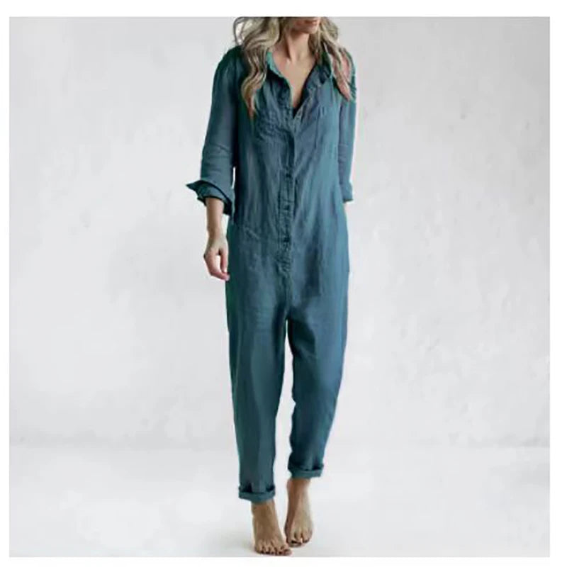 Luna Vintage Jumpsuit voor Retro-Chic Vrouwen