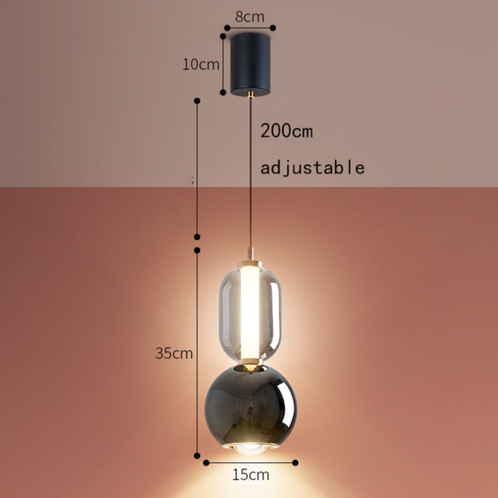 Virel Iron | Glass Pendant Light | Functional
