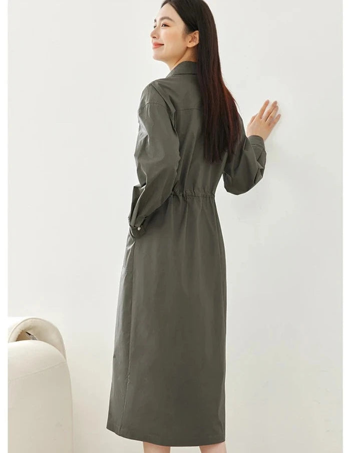 Fashionable Cargo Shirt Dress by Vlim