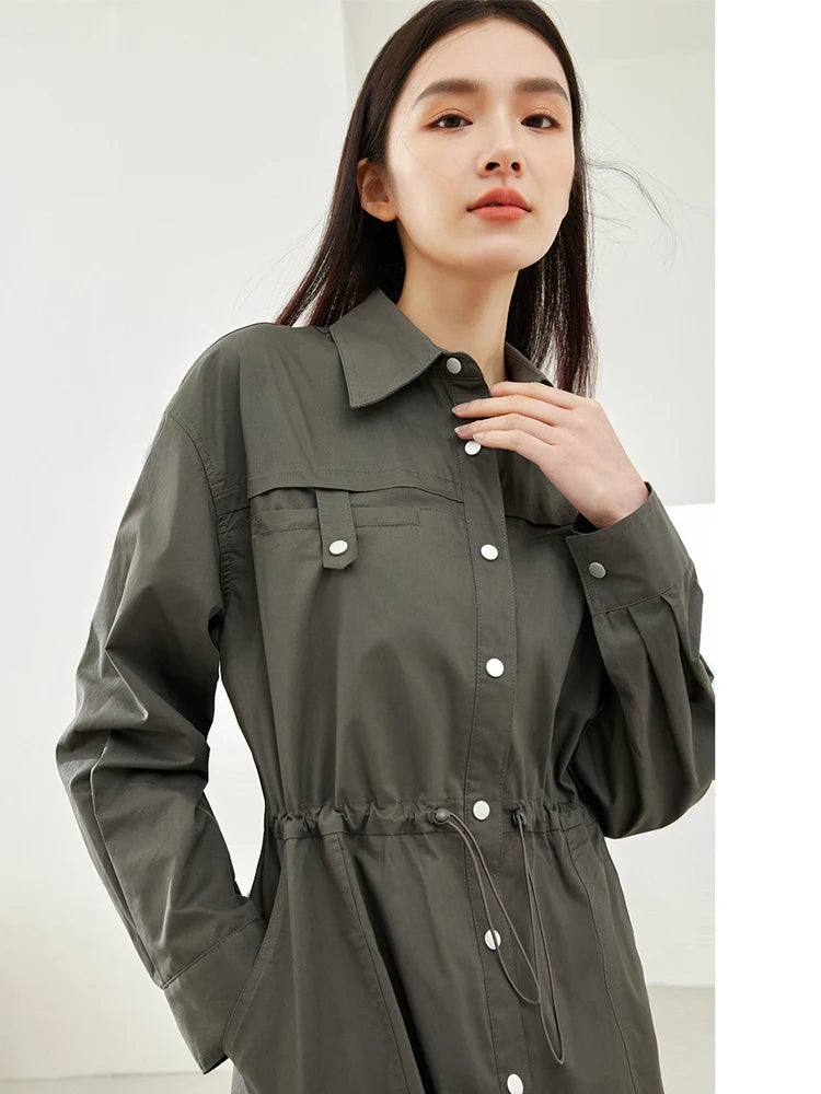 Fashionable Cargo Shirt Dress by Vlim