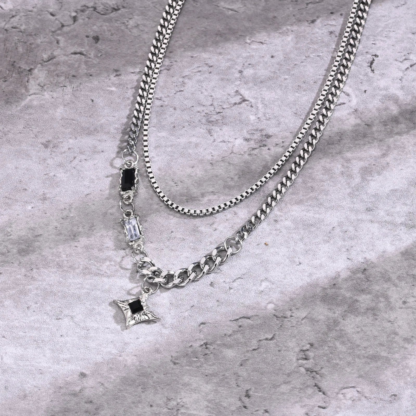 StellaNova Zwarte Ster Hanger Choker Ketting voor Mannen Vrouwen