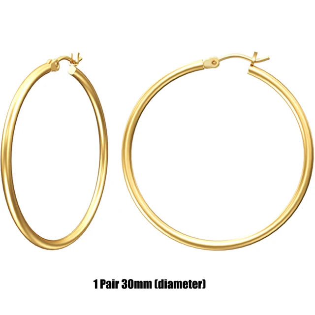 Gouden Kringoorbellen Set met 925 Sterling Zilveren Naald van Glim & Glans