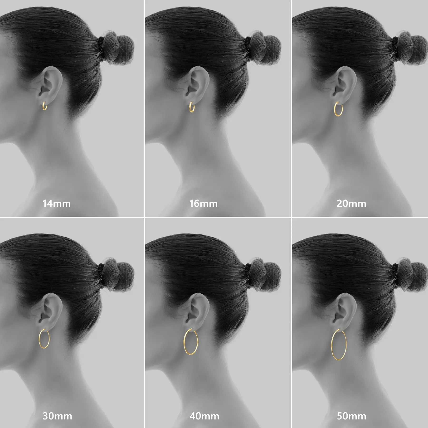 Gouden Kringoorbellen Set met 925 Sterling Zilveren Naald van Glim & Glans