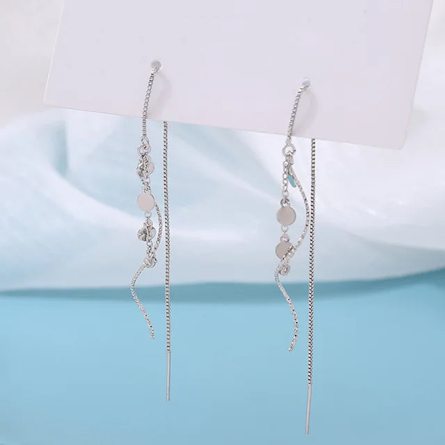 Prachtige Zilveren Golf Oorbellen voor Tijdloze Elegantie