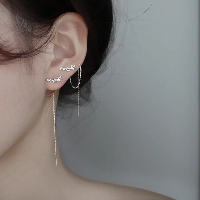 Prachtige Zilveren Golf Oorbellen voor Tijdloze Elegantie