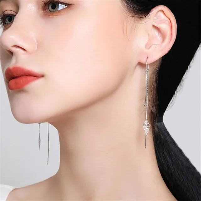 Prachtige Zilveren Golf Oorbellen voor Tijdloze Elegantie