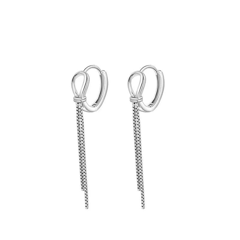 Voq Orecchini con Nappine Intrecciate Argento