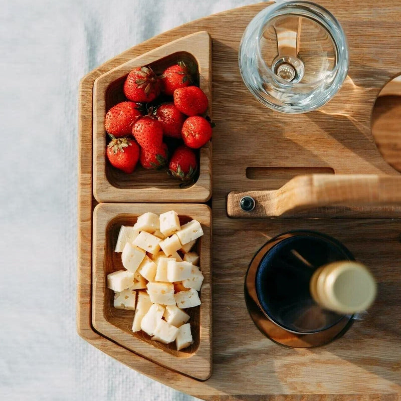 Klapptisch für draußen Picknicks mit Snackfächern