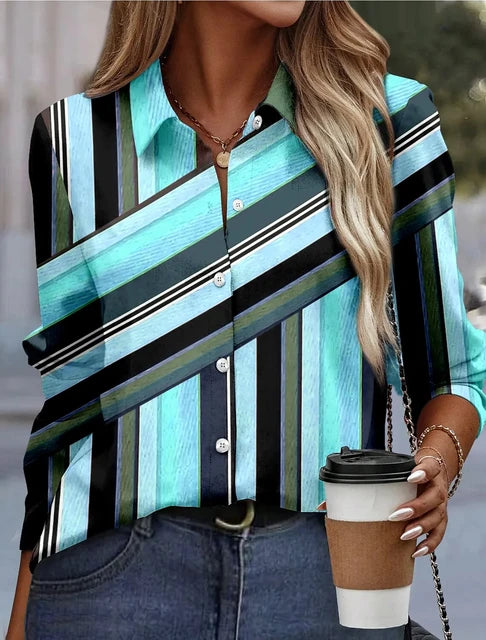 Rosa gestreifte Bluse für Frauen