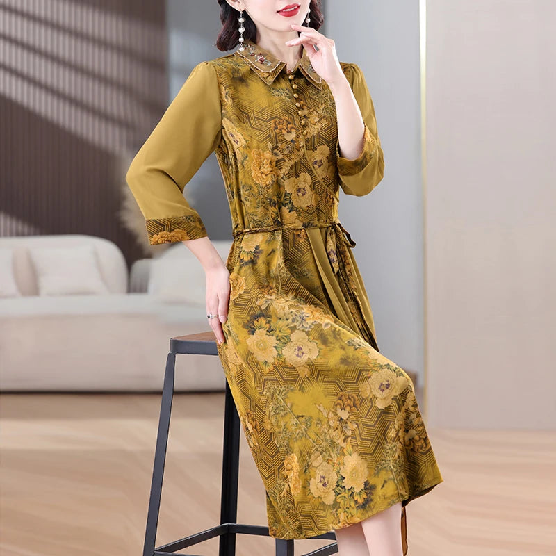 Sunbeam Fashion Boho Flower Maxi Dress for Summer Evenings