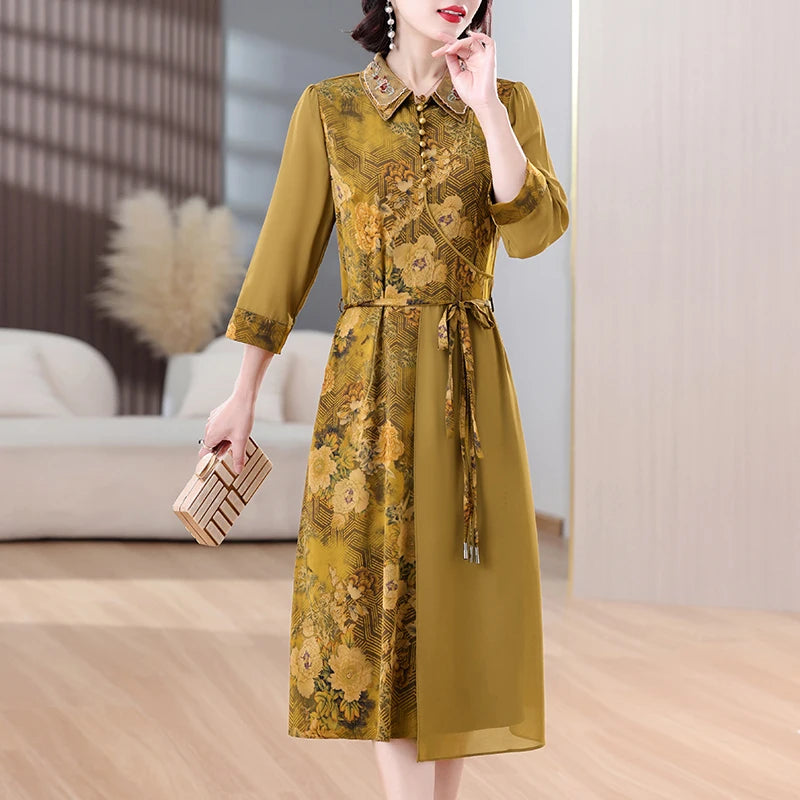 Sunbeam Fashion Boho Flower Maxi Dress for Summer Evenings