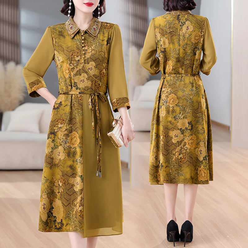 Sunbeam Fashion Boho Flower Maxi Dress for Summer Evenings