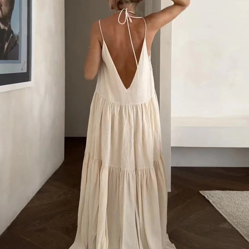 D Leeter Lente Pieghe Elegante Vestito