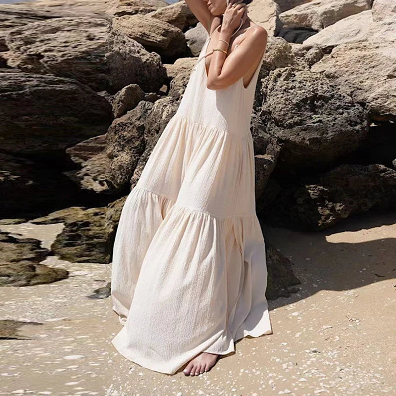 D Leeter Lente Pieghe Elegante Vestito