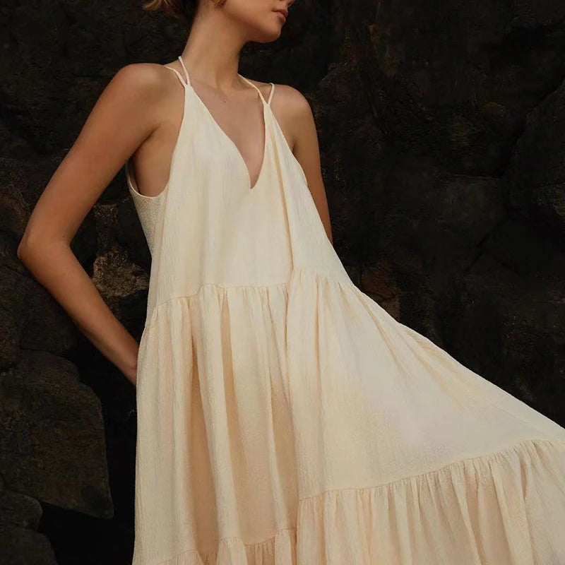 D Leeter Lente Pieghe Elegante Vestito
