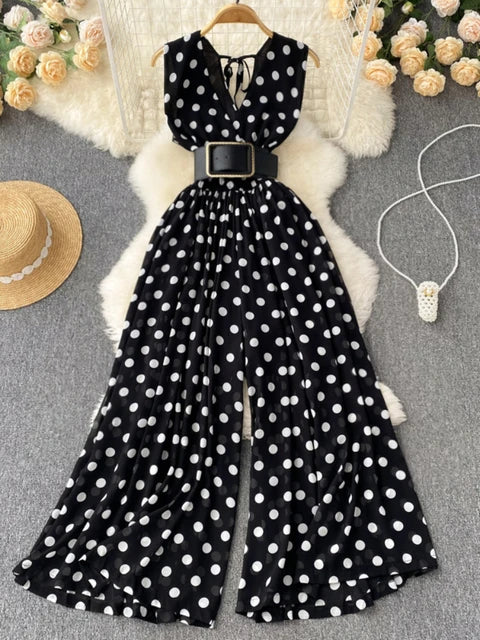 Luna zomer jumpsuit met strepen en stippen