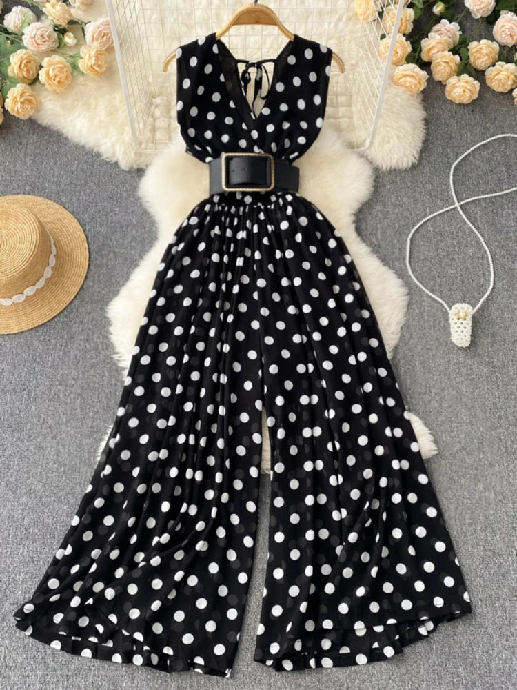 Luna zomer jumpsuit met strepen en stippen