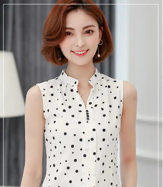 Summer Sleeveless Chiffon Blouse for Women by ChicStyle