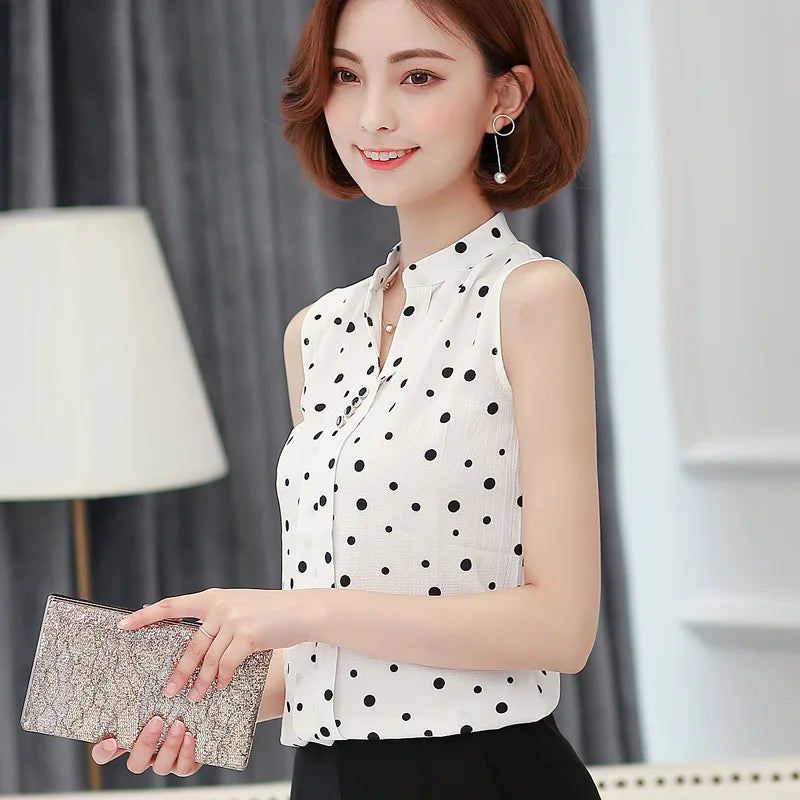 Summer Sleeveless Chiffon Blouse for Women by ChicStyle