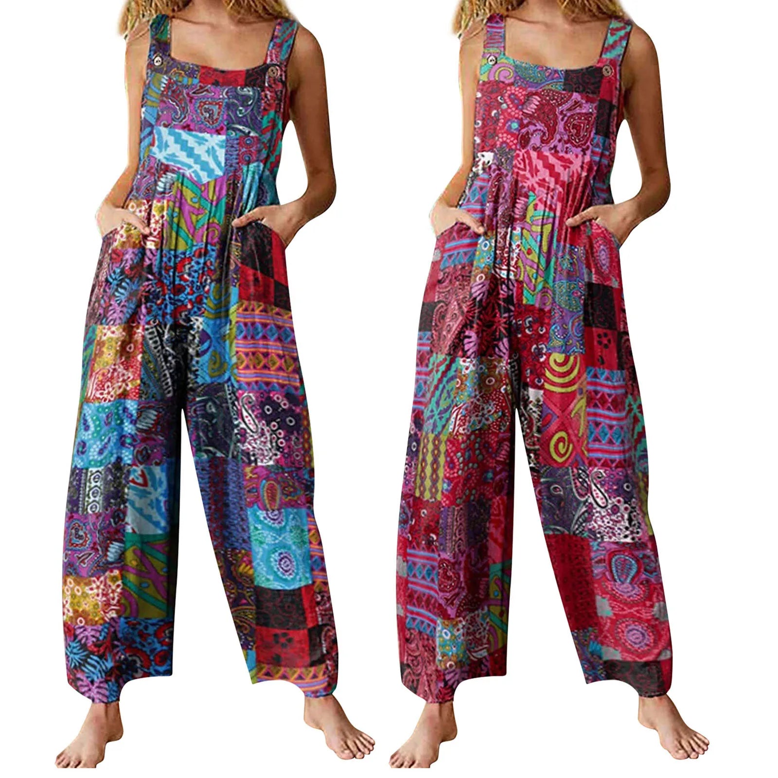 Nova Dames Etnische Jumpsuit voor Zomerse Avonturen