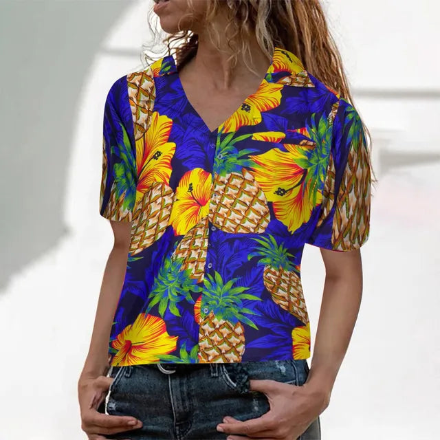 Island Essence Tropische Hawaiian Blouse